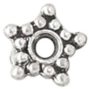  Blue Moon Metal Spacer Beads silver Small Star 24/pkg 