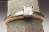 14K Two Tone Gold .45 Ct. Princess Diamond Engagement Ring  