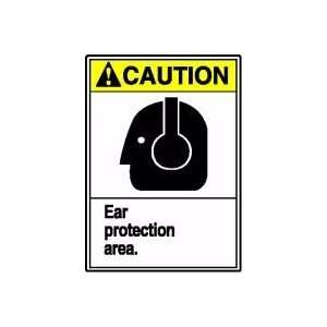  CAUTION EAR PROTECTION AREA (W/GRAPHIC) 14 x 10 Aluminum 