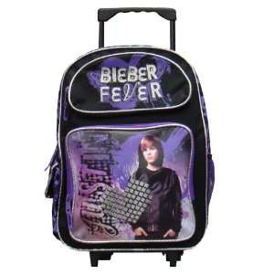  Justin Bieber Large Rolling Backpack (Purple) Everything 