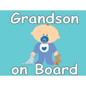  Grandson on Board Car Magnet Baby