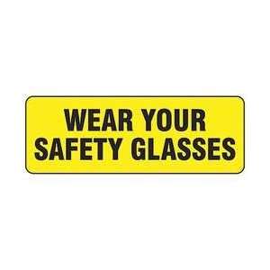 Sign,wear Glasses,3.5x10,pk 10   BRADY  Industrial 