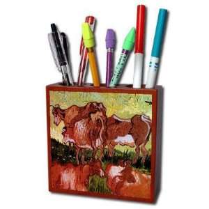  Cows after Jordaens By Vincent Van Gogh Pencil Holder 