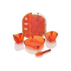   Pack Collapsible Cup, Bowl, Dish, and Spoon, Orange
