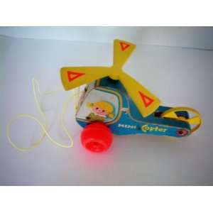   Antique Fisher Price Childs Mini Copter Toy    1970 