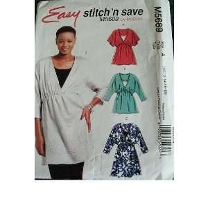  MISSES TUNICS AND TOP SIZE 10 12 14 16 18 EASY STITCH N 