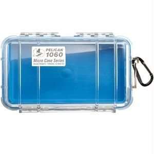  Pelican 1060 Blue Clear Micro Case with Clear Lid and 