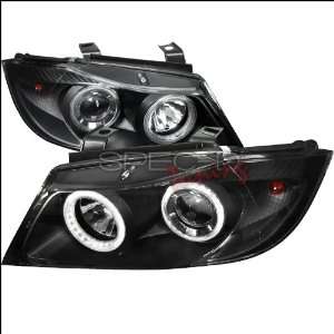 BMW E90 2005 2006 2007 2008 Projector Headlights   Black With Daylight 