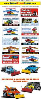 Magnetic Snow Plow Signs Or for Any Business 12x24  