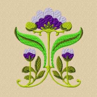 Art Nouveau Flowers Quilt Machine Embroidery Designs  