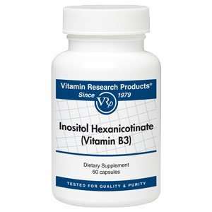  (Vitamin) B3, Inositol Hexanicotinate 625 mg 60 Capsules 