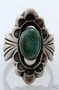 Chee Sterling Silver with Turquoise Ring Size 7 1/4  