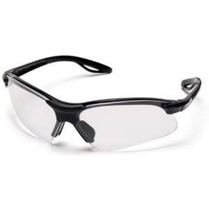 Pyramex Presidente Safety Glasses   Clear Lens, Black Frame SB2210S 