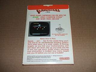 Carnival   Coleco   Atari 2600   New/Sealed Box  