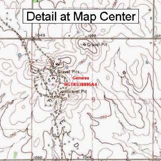 USGS Topographic Quadrangle Map   Geneva, Kansas (Folded/Waterproof 