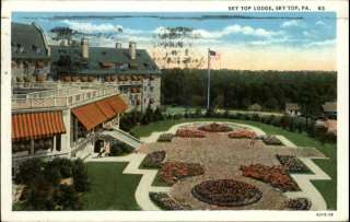 SKY TOP PA Lodge Old Postcard  