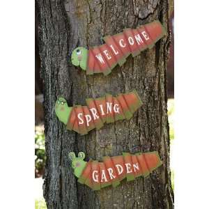  Worm wall signs, 3 assorted Patio, Lawn & Garden