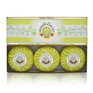  Bambou ( Bamboo ) by Roger & Gallet 3 x 3.5 oz Gentle 