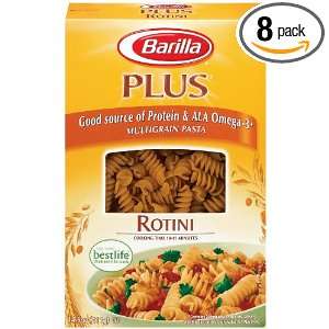 Barilla Rotini Plus, 14.5 Ounce Boxes (Pack of 8)  Grocery 
