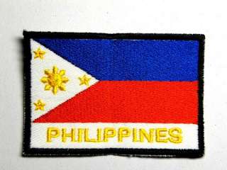 PHILIPPINES EMBLEM FLAG IRON ON PATCH EMBROIDERED I031  