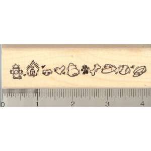  Dog Themed Border Rubber Stamp Arts, Crafts & Sewing