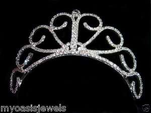 Bridal Austrian Crystal Rhinestone Tiara Crown Wedding Pageant Jewelry 