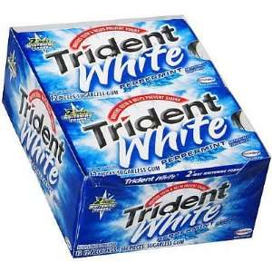 Trident White 12 Packs Peppermint  Grocery & Gourmet Food