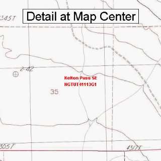  USGS Topographic Quadrangle Map   Kelton Pass SE, Utah 