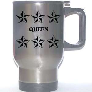  Personal Name Gift   QUEEN Stainless Steel Mug (black 