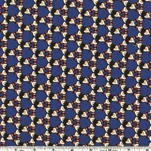  45 Wide Lindseys Penguins Happy Faces Blue Fabric By 