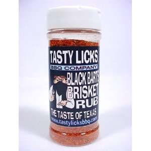 Tasty Licks BBQ   Black Barts Brisket Rub   in the Shaker Bottle