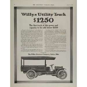  1913 Vintage Ad Antique Willys Overland Utility Truck 