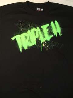 TRIPLE H Green Cross WWE Wrestling T shirt  