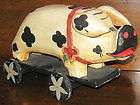 ANTIQUE~Pr​imitive Hand Carved/Pai​nted Pig Toy~FOLK ART