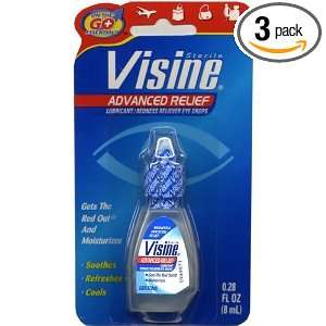 Visine Advanced Relief Redness Reliever Eye Drops, 0.28 Ounce (Pack of 