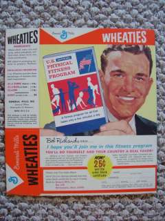 1964 Wheaties Cereal complete Box w/ Tom Tresh Yankees  