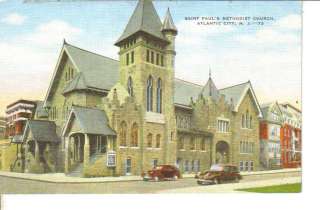 Atlantic City NJ Methodist Church vintage postcard  