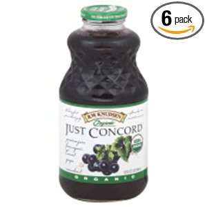 Knudsen juices Just Grape Concord(95% Organic), 32 Ounce (Pack of 6)