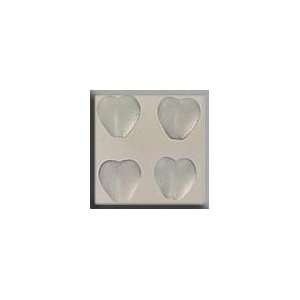  Medium Channeled Heart Matte Crystal (4) Arts, Crafts 