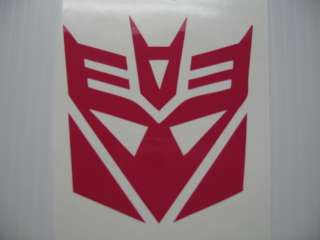 Hot Pink Transformers Decepticon Vinyl Decal  