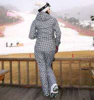 Silm fit Women black check ski snowboard jacket,sizeS,M  