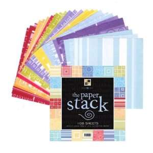  DCWV 12x12 Paper Stack 102 Sheets Value Pack Blue Yellow 