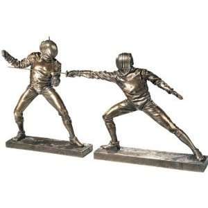  Xoticbrands 8 Classic Olympic Sport Fencers Sculptures 