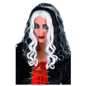  Smiffys Witch Queen Wig Black And White Ladies Toys 