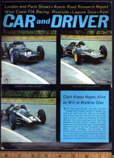 CAR AND DRIVER MAGAZINE JANUARY 1963 AVANTI REPORT  