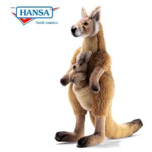  HANSA   Kangaroo, Mama and Joey   Medium (3642) Toys 