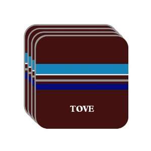 Personal Name Gift   TOVE Set of 4 Mini Mousepad Coasters (blue 