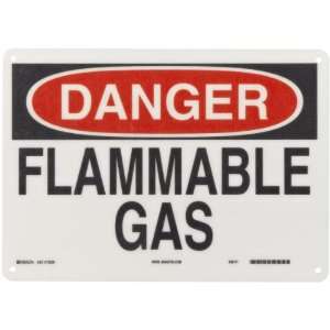   Chemical And Hazardous Materials Sign, Legend Danger, Flammable Gas