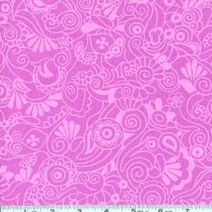  45 Wide Penelope Tonal Freedom Flowers Pink Fabric By 