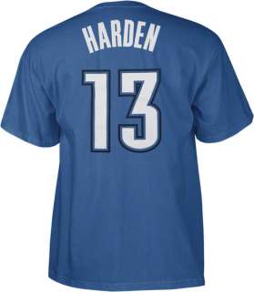 James Harden adidas Blue Name and Number Oklahoma City Thunder T Shirt